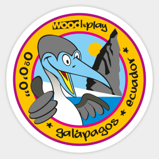 Blue-footed BOOBY Wood&Play Galapagos-Ecuador Sticker